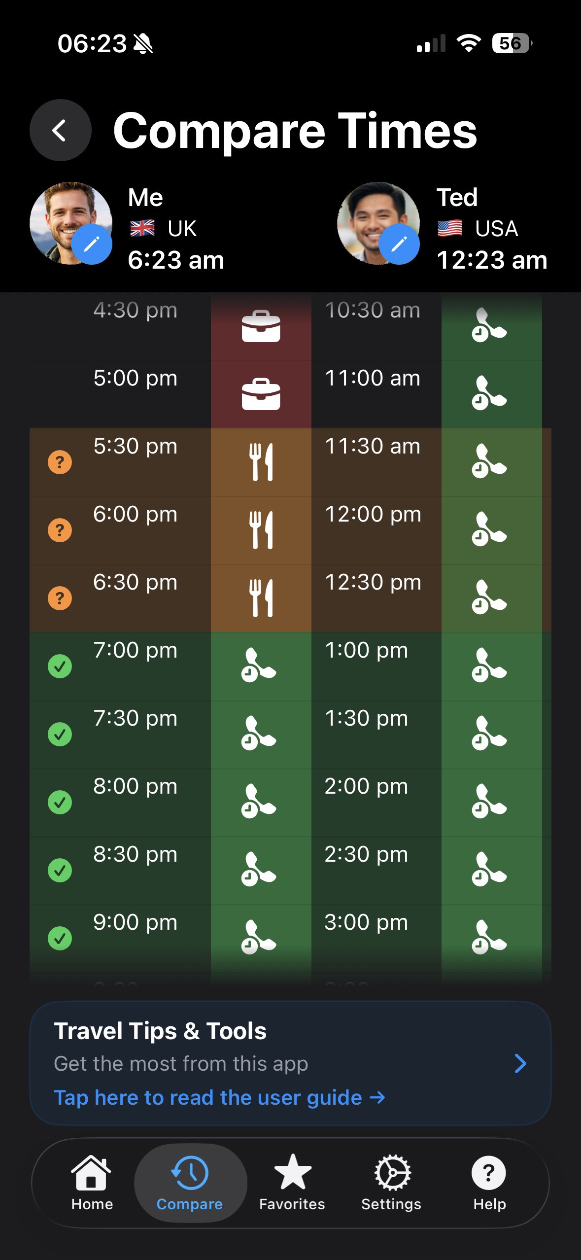 Availability detail screenshot