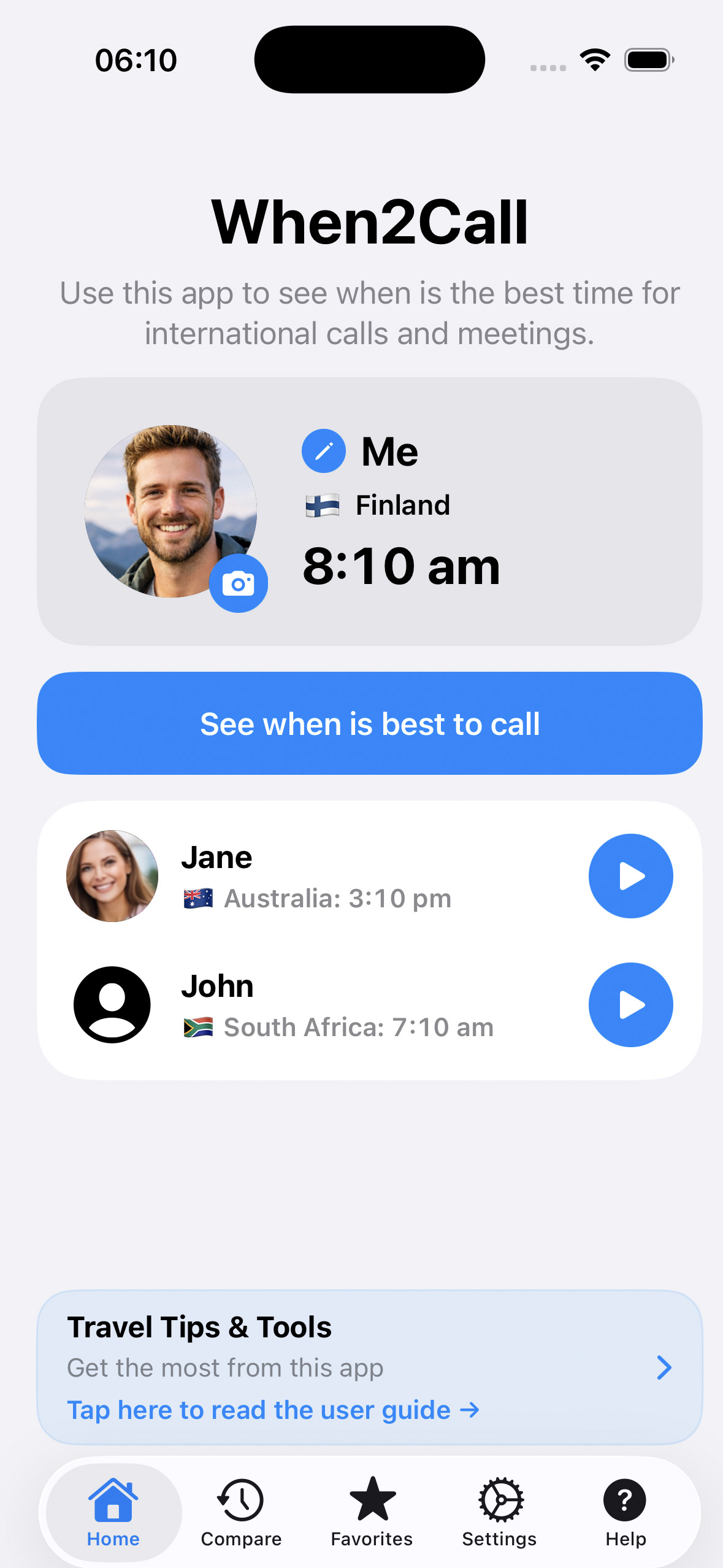 Home screen screenshot